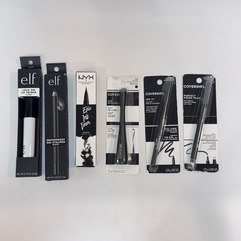 NEW Lot of Eye Pencils in Shades of Black Covergirl e.l.f. NYX
